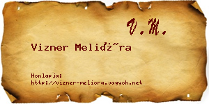 Vizner Melióra névjegykártya